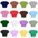 Women's Clothing Women's Basic Cropped T-Shirt Solid Color Round Neck Short Sleeve Style Dopamine Inducing Top_ecoleips.com