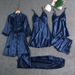 Silky Seduction 5-Piece Set – Satin-Like Sleepwear For Women (S-XXXL)_ecoleips.com