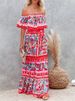 Summer Women Print Boho Dress Fashion Sexy Slash Neck Maxi Dresses For Femme Casual Elegant Party Vestidos Robe 2023 New Female_ecoleips.com