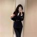 Women's Clothing Professional Two Piece Suit For Women College Students Perfect For Job Interviews Wrinkle Free High Quality Spring Autumn Commuting_ecoleips.com