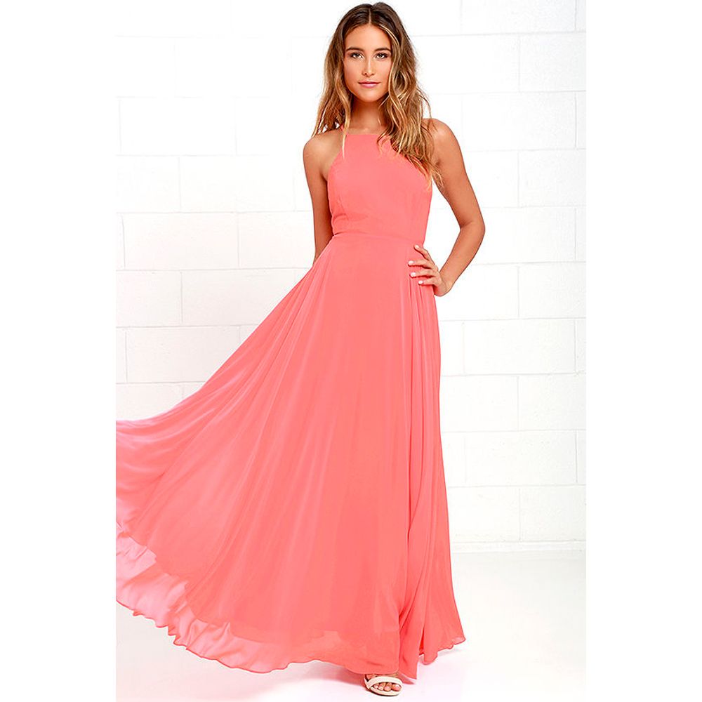 Fashion Women Summer Sleeveless Strap O Neck Boho Dress Casual Long Maxi Evening Party Beach Backless Dress Sundress_ecoleips.com