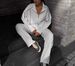 Women's Solid Color Casual Suit Long Sleeve Double Zipper Short Cardigan Lace up Sweatpants Two Piece Set European American Style_ecoleips.com