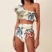 Women's Clothing New Bikini One Shoulder Ruffle Tight Toucan Split Swimsuit And Wrap Skirt Set_ecoleips.com
