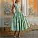 Elegant Sleeveless Floral A Line Dress For Women High Waist Big Hem Temperament Ladies Casual Party Vacation Floral Dress_ecoleips.com