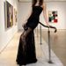 Women's Sexy Off Shoulder Lace Panel Strapless Backless Black Maxi Dress – Boho Beach Resort Gown_ecoleips.com