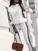 Retro Minimalist Style Spring Autumn Casual Loose Fitting Hooded Tracksuit Side Stripes 2043 Print Pant Set_ecoleips.com