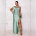 K New Evening Gown, Fashionable Evening Dress With Slimming Belted Design For Women_ecoleips.com