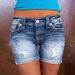 New Women's Denim Thick Thread Embroidered Ripped Slim Elastic Shorts Fashionable And Versatile_ecoleips.com