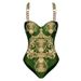 Women's Clothing Sexy One-Piece Swimsuit Gathered Fashion Swimwear Two-Piece Set Print Design Available Stock For Swimming And Water Sports_ecoleips.com