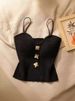 ng2510292 2025 Summer New Style Little Knitted Tube Camisole Vest Inner Women's Outer Wear Sleeveless Beautiful Back Short_ecoleips.com