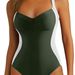 Women's Clothing One Piece Swimsuit Comfort And Confidence In The Water With Underwire Push Up Design Slimming Solid Color Sexy_ecoleips.com