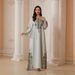 SW2602 Long Robe Turkish Print Dress Ethnic Style Gown For Women Muslim Fashion_ecoleips.com