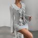 Voya Women's Sexy, Elegant And Fashionable Set For Spring And Summer, New Style With Mushroom Edge And Slim Fit, Two-piece Set_ecoleips.com