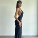 2026 Sexy Backless Halter-Neck Strappy Maxi Dress Women's Fitted Elegant Birthday Party Dress_ecoleips.com