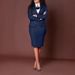Women's Clothing Premium Office-to-Evening Suit Set - Tailored Blazer & High-Slit Pencil Skirt (Brown/Black/Olive/Navy)_ecoleips.com