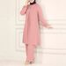 Modest Abaya Dress Muslim Dress Women Elegant Muslim Abaya Set With Sequin Accents – Modest Long-Sleeve Top & Wide-Leg Pants (S-XXL, 4 Colors)_ecoleips.com