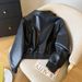 Women's Clothing Chic Retro High-End Motorcycle Jacket Collared Zip Up Leather Coat For Petite Women Long Sleeve For Formal & Casual_ecoleips.com