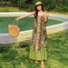 Bohemian Sweet Floral Print Strap For Women Yunnan Dali Vacation Ethnic Style Dress Super Fairy Summer_ecoleips.com