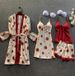 Women's Clothing large size home clothes printing four piece set fashionable and comfortable lace pajamas set_ecoleips.com