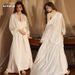 Feiyun New Sexy Nightgown Extra Bathrobe Sleepwear Women Long Sleeve Satin Homewear Thin Dropshipping 6076_ecoleips.com