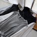 "Women's Fashion Long Sleeve Blouse With Color Block Design, Belted Waist & Puff Sleeves – Soft Cotton Round Neck Top For Casual Chic Style"_ecoleips.com
