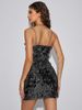 Women's Sexy Irregular Dress Fashion Celebrity Chain Beads Detail Net Design Spring Summer New Style Cross Border Foreign Trade_ecoleips.com