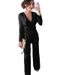 Glitter Sequin Wrap V-Neck Jumpsuit For Women - Stylish Long Sleeve Belted Romper, Casual & Party Outfit (Black, Silver,)_ecoleips.com