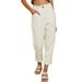 Suitable For All Seasons 2024 Autumn New Women's High Waist Casual Solid Color Corduroy Loose Straight Long Pants For Women_ecoleips.com