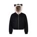 Winter Suede Fur Collar Hooded Jacket Women's Thickened Cat Ears Mountain Carving Cotton Jacket_ecoleips.com