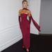 2025 Autumn New Fashion Sexy Elegant Strapless Dress With Mesh Sleeves For Women Wholesale_ecoleips.com