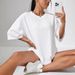 European And American Women's Casual Multi-color Round-neck Short-sleeve Simple Fashion Sports Top, Solid Color Loose_ecoleips.com