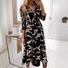 2026 Independent Station European And American Foreign Trade Women's Clothing Cross-Border V-Neck Spring/Autumn Printed_ecoleips.com