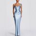 Women's Clothing Off-Shoulder Satin Puff Hip Dress For Women Style Spring/Summer INS Party Vacation Wear For Formal & Casual For Women_ecoleips.com