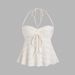 Women's Clothing Irregular Lace Up Halter Neck Vest Suspenders Summer Sexy Hot Girl Knitted Suspenders_ecoleips.com
