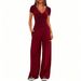 Versatile Wide-Leg Pants Set – Short/Long Sleeve T-Shirt & Flowy Trousers (XS-XL, 14 Colors) | Breathable Poly-Spandex Blend_ecoleips.com