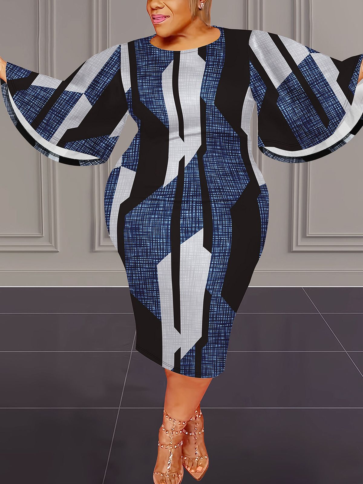 Plus Size Bodycon Dress For Women - Stylish & Flattering Summer Dress With Elegant Design, Stretchy Fabric, Comfortable Fit For Curvy Figures_ecoleips.com