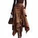 Retro Style Women's Suede Skirt With Tassel Tie Waist European And American Fashion Trend New Arrivals_ecoleips.com