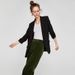 2025s Wind Buttonless Green Fruit Collar Small Suit Women, Casual Versatile Spring And Autumn Solid Color Jacket For Women_ecoleips.com