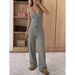 Commuter Style Women's Suit Is Thin And Fashionable, Thousand Bird Grid Sleeveless Vest High Waist Wide Leg Pants, Daily Workplace Leisure_ecoleips.com