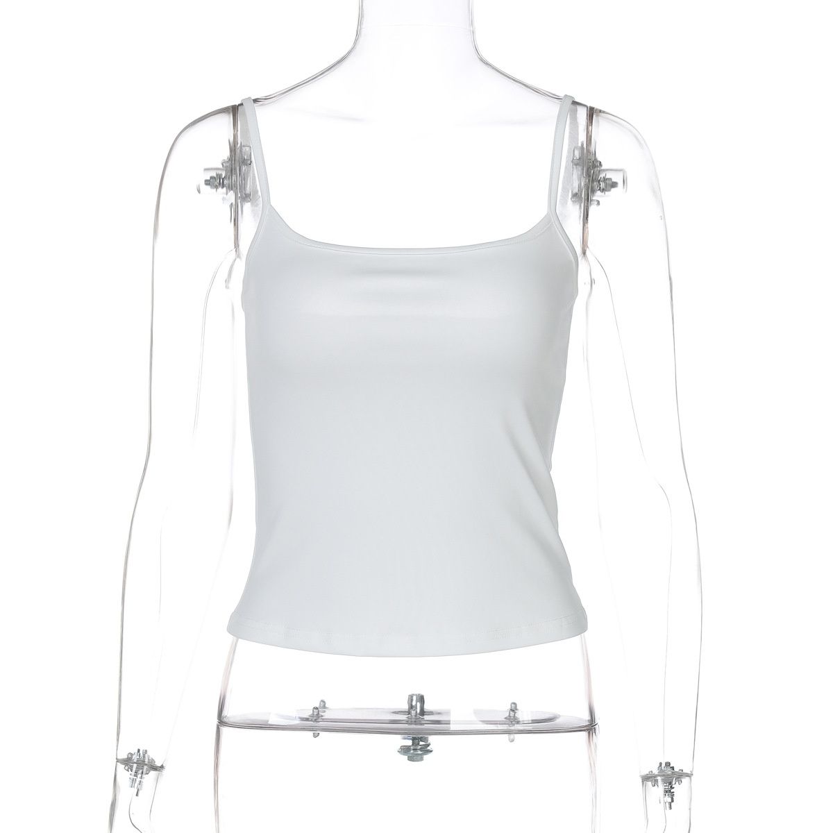 European And American Style Short Top, 2025 Spring New Model, Solid Color Slim-fit Hot Girl Fashion Camisole, Wholesale_ecoleips.com