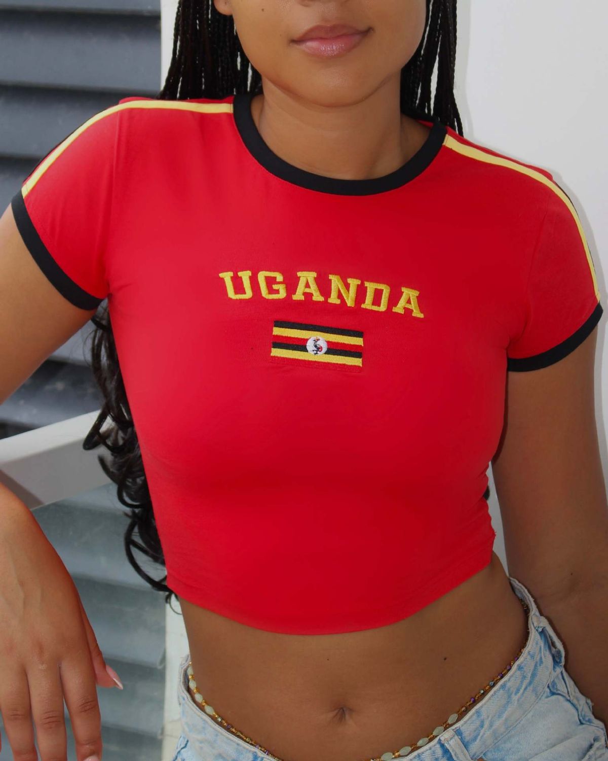 Women's Clothing Personality Sexy Slim Retro Street T Shirt Hot Girl Outfit Flag Letter Embroidered Top T Shirt_ecoleips.com