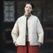 girl 25 Winter New Artistic Ramie Quilted Padded Gourd Pattern Jacket Retro Stand Collar Button Short Women's Cotton Coat_ecoleips.com