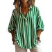 Spring Striped Loose Women's Shirt Long Sleeve Pullover American Style For Ladies_ecoleips.com