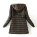 Women’s Longline Fleece-Lined Hooded Coat – Slim Fit Striped Winter Jacket With Cotton Padding For Casual & Office Wear_ecoleips.com