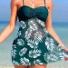 2024 Summer Short Dress Split Swimsuit Women's Sexy Fashion High Waist Swimsuit Thickened Mesh Print Swimming Beach Wear_ecoleips.com