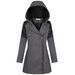 Foreign Trade Hot-Selling European And American New Style Diagonal Zipper Hooded Thickened Warm Woolen Mid-Length_ecoleips.com
