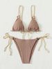 Verve 2025 New INS Swimsuit Two-Piece Bikini Set Fairy Style Sexy Solid Color Tie Swimwear For Women_ecoleips.com