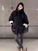 girl European Style Stand Collar Fleece Lined Cotton Jacket For Women 2024 Winter New Workwear Thickened Warm Lamb Wool_ecoleips.com