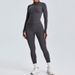 Slim Fit Women's Yoga Jacket Outdoor Sports Fitness Fashionable Peach Pants Running Sports Suit_ecoleips.com