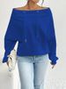 Women's Casual Off Shoulder Top With Drawstring Detail - Stylish & Comfortable Loose Fit Blouse For Everyday Wear_ecoleips.com